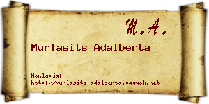 Murlasits Adalberta névjegykártya